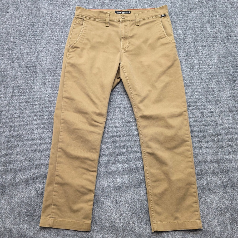Vans Chino Pants Mens 32 Khaki Slim Fit Stretch Skate Streetwear Casual Workwear - Picture 3 of 15